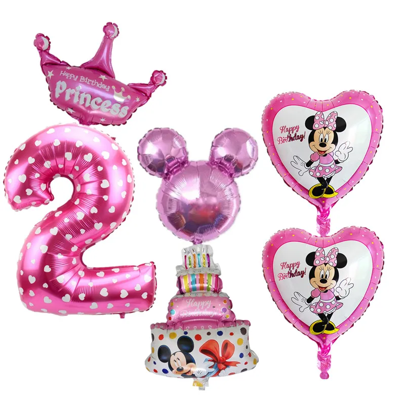 6 шт./компл. 2nd набор воздушных шаров на день рождения цифровой 2 Фольга воздушные шары для маленьких мальчиков и девочек до 2 лет декорации на день рождения воздушные шары