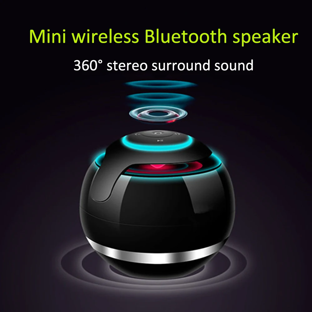 Abuzhen Bluetooth Динамик мини Портативный Беспроводной динамик Саундбар бас Бумбокс Sound box с микрофоном TF карты FM радио Светодиодный свет