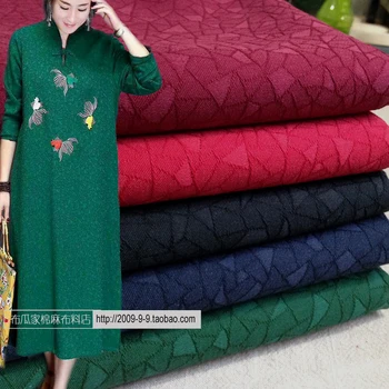 

The New Spring and Autumn Clothing Fabric Pieces of Jacquard Linen Cloth Costume Dress Cloth Home Furnishing