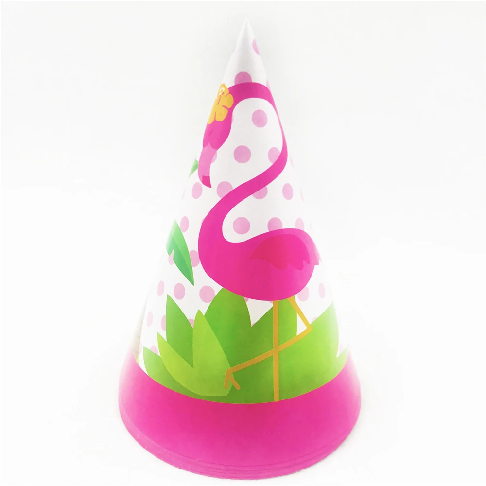 6 шт. Фламинго Babyshower праздничные колпаки на день рождения бумажные ...