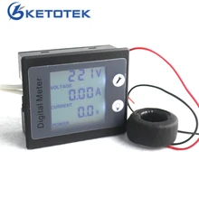 AC 80-260V 100A AC Ammeter Voltmeter Power / Energy Meter Gauge Voltimetro Amperimetro with STN LCD Backlight