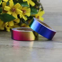 Rainbow Foil Washi Tape Japanese Paper 1.5cm*10m Kawaii Scrapbooking Tools Masking Tape Metallic Wedding Diy Decorative Tapes
