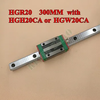 

NEW HGR20 linear guide rail 300mm long with 1pcs linear block carriage HGH20CA or HGW20CA HGH20 CNC parts
