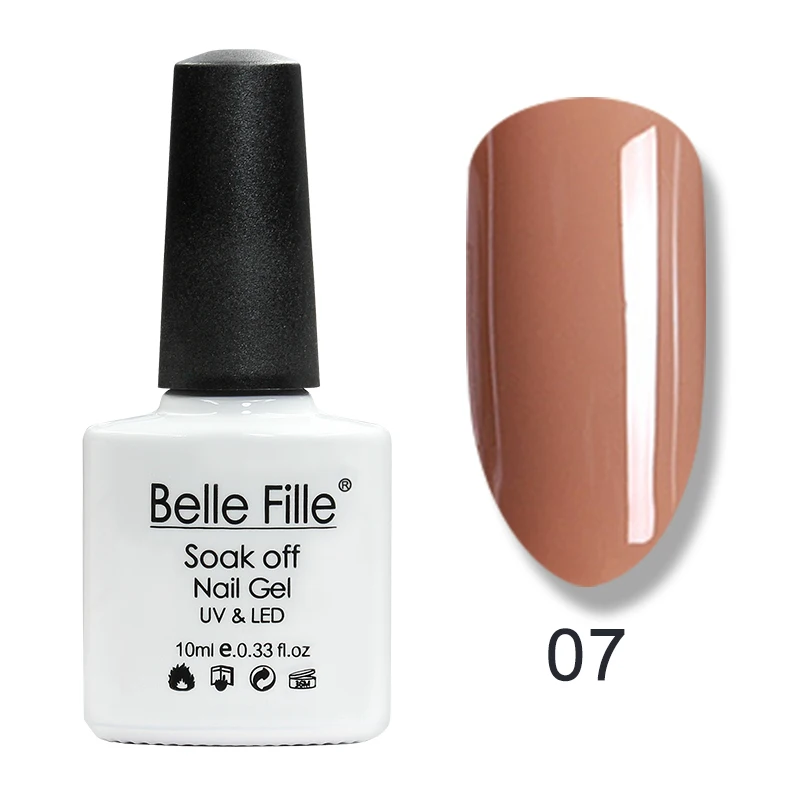 Belle Fille 10 мл УФ гель для ногтей карамельный цвет Полупостоянный лак замачиваемый