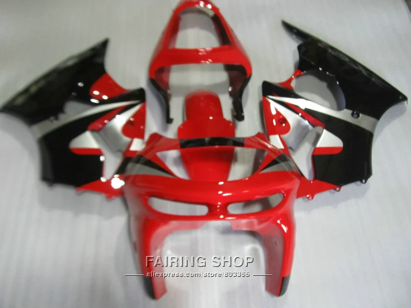 Высококачественные обтекатели для Kawasaki ZX6R 1998 1999 98 99 красный черный Ninja комплект