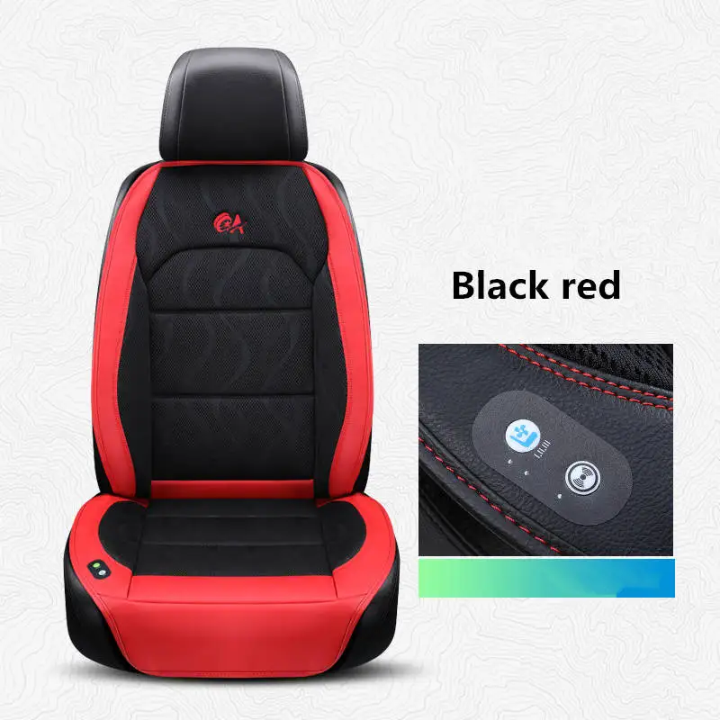 Тип вентиляционной подушки Автомобильная подушка охлаждающее сиденье воздушный вентилятор массажное сиденье кондиционер подушка - Название цвета: Black red cool massa