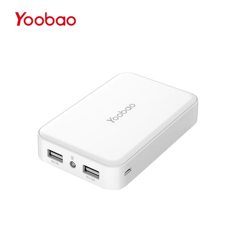 Yoobao mi ni power Bank, 10000 мА/ч, портативное зарядное устройство, внешний аккумулятор для samsung S8, для Xiaomi mi, телефона - Цвет: White