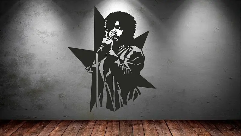 

Prince Singer Vinyl Wall Stickers Art new Home Decor Wall Decal Available In Different Colors Removable Wall Tattoo SA987