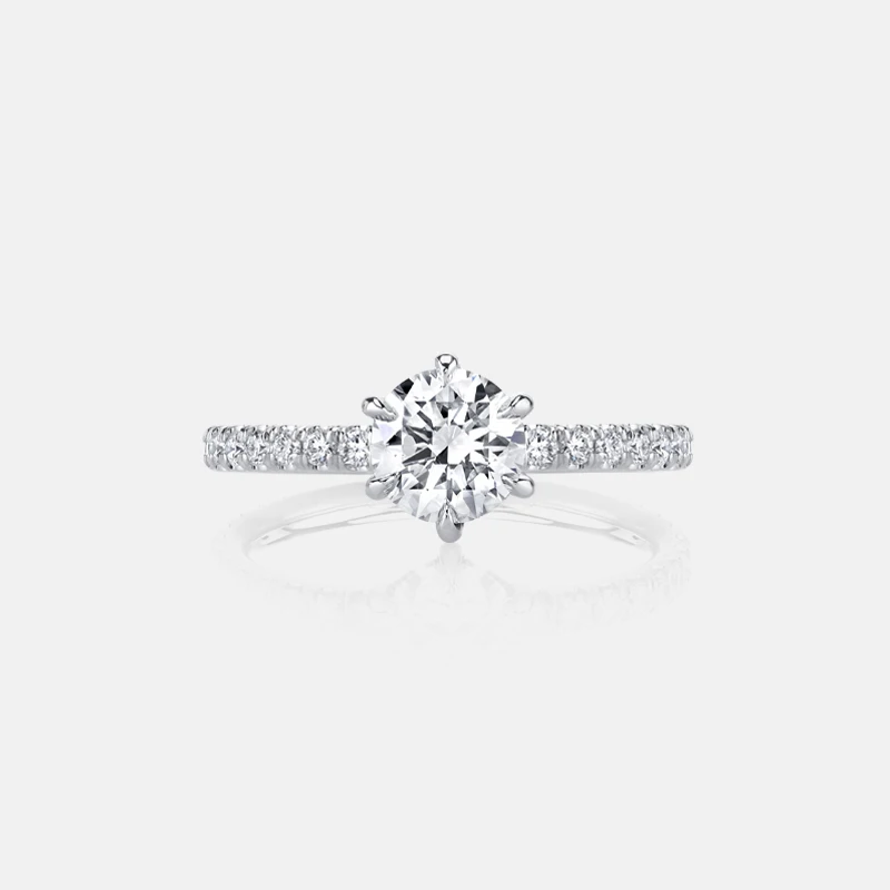 Женское кольцо из серебра 925 пробы 1 карат|silver jewelry|ring sterlinganniversary ring |