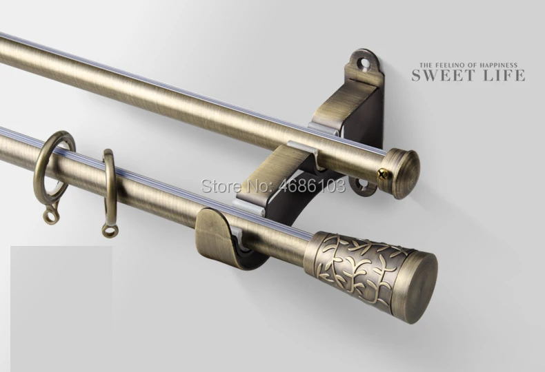 Buy Brown Iron Set Of 2 Curtain Rods 36 66 Inches With Bracket By Deco Window Online Rods With Brackets Curtain Accessories Furnishings Pepperfry Product