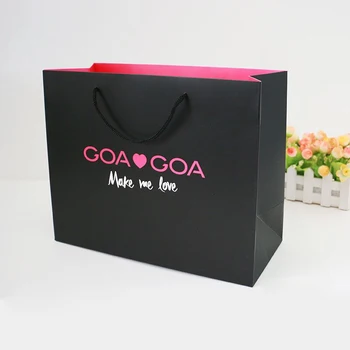 

Wholesale 500pcs/lot custom printed company logo luxury shopping paper bags for packing jewellery/clothes/shoes