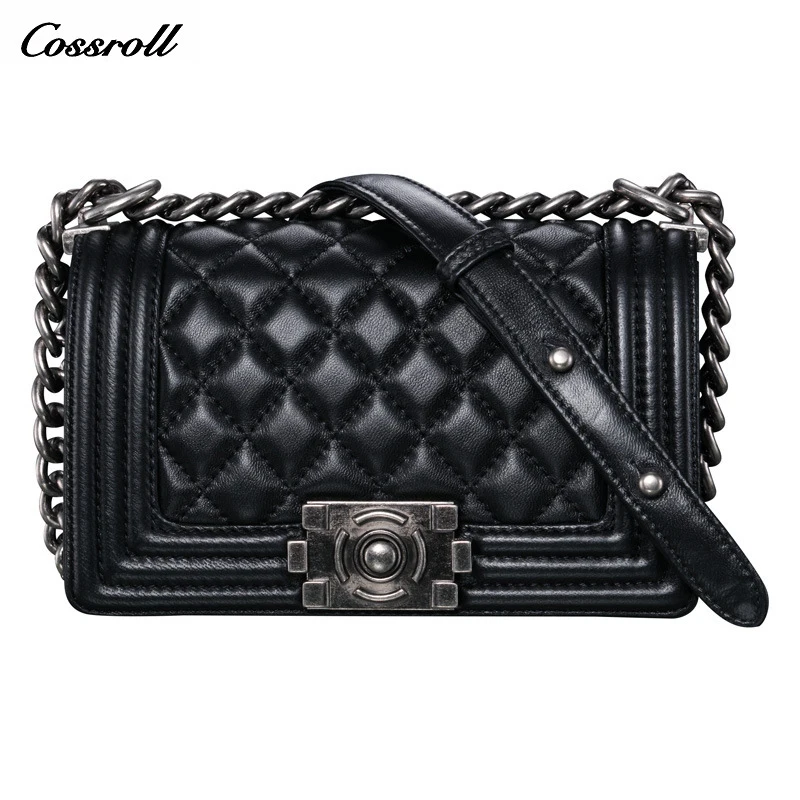 

New bags handbags women famous brands high quality sheepskin leather Shoulder bag Square lattice fashion chain mobile phone bag