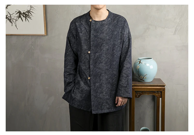 Sinicism Store мужская уличная куртка Мужская японская хлопковая Льняная мужская куртка-ветровка Модные Винтажные пальто