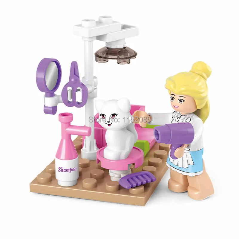 

30pcs/set Pet New Beauty Set Building Blocks Girls Toys Gift Compatible Friends Figures Bricks