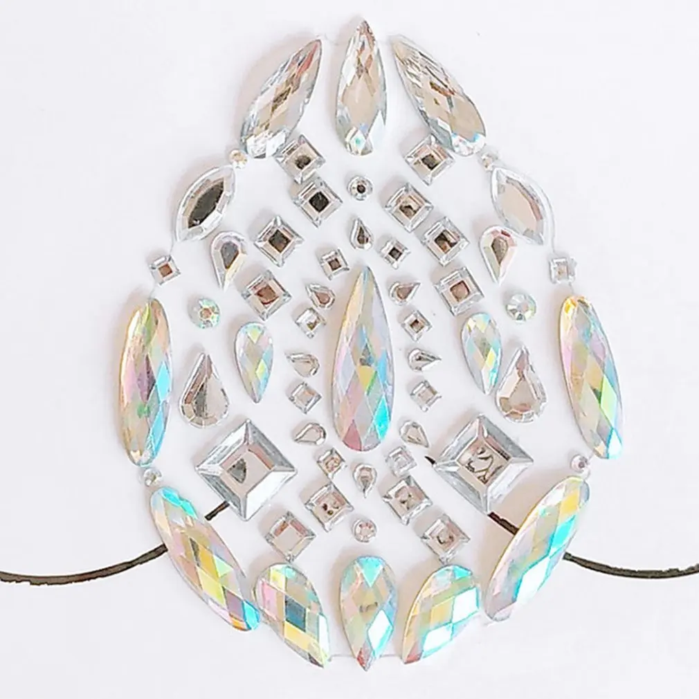 

Gems Eye Stickers Face Jewelry Temporary Tattoo Fashion Body Art Decoration Diamond Flash Paste for Stage Styling Tools 2018