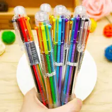 1 шт. мульти 6 цветов в одном наборе Шариковая ручка для письма школьные офисные принадлежности канцелярские принадлежности для детей