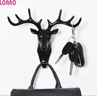 Бренд LOAAO, Домашний Органайзер, крючок, оленьи рога, стеллаж для хранения, для гостиной, вешалка, крючок, держатель для ключей, домашняя настенная стойка, ключевые ювелирные изделия, стойка - изображение