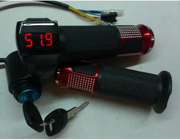 Cheap 12-100v twist throttle Accelerator with Led digital display indicator&lock for electric bike scooter mtb tricycle gas handle 7 Cheap 12-100v twist throttle Accelerator with Led digital display indicator&lock for electric bike scooter mtb tricycle gas handle 7
