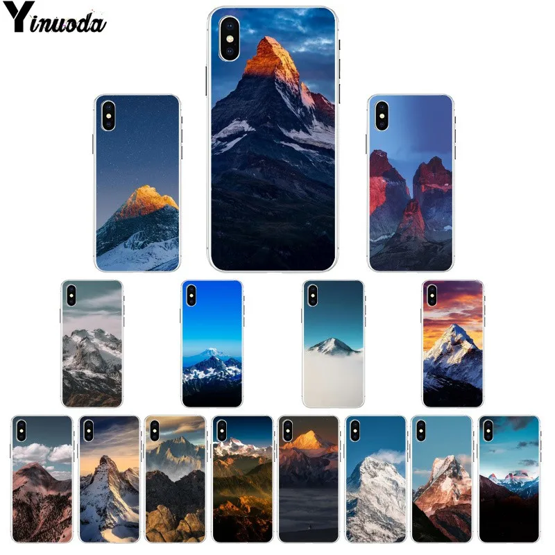 Yinuoda горный пик DIY печать рисунок чехол для телефона iPhone X XS MAX 6 6S 7 7plus 8 8Plus 5 5S XR |