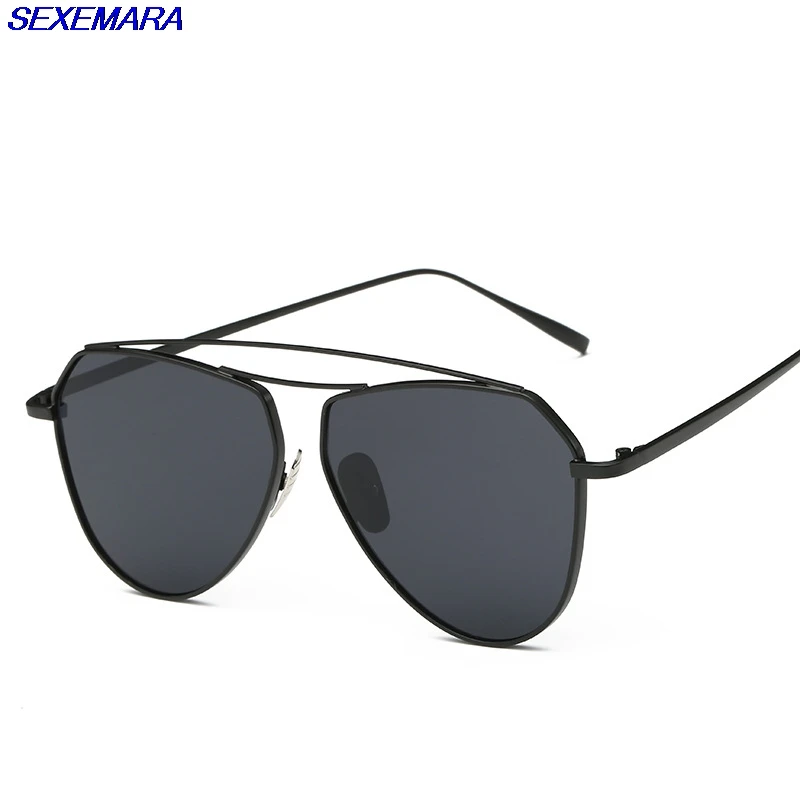 SexeMara Все Uv400 Пластиковые Взрослых Cat Eye 50 Мм Мульти Женщины Черные Солнцезащитные