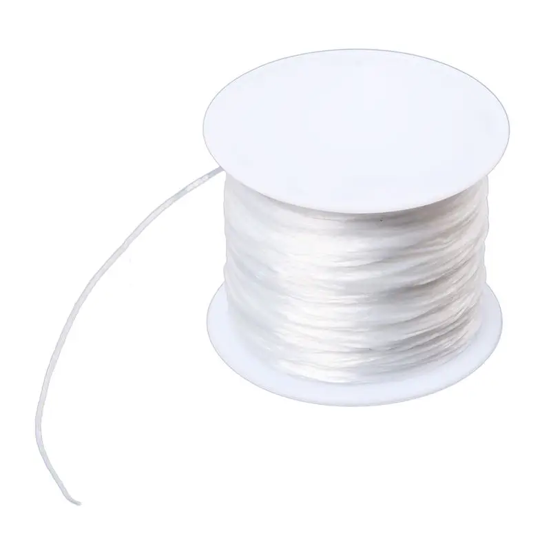 

White Elastic Stretchy Crystal Line Jewelry Beading Thread Spool 100 Meters