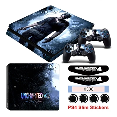 Uncharted 4 виниловая игровая наклейка для Playstation 4 Slim PS4 Slim консоль и чехол наклейки и защитное устройство для контроллеров - Цвет: YSP4S-0271