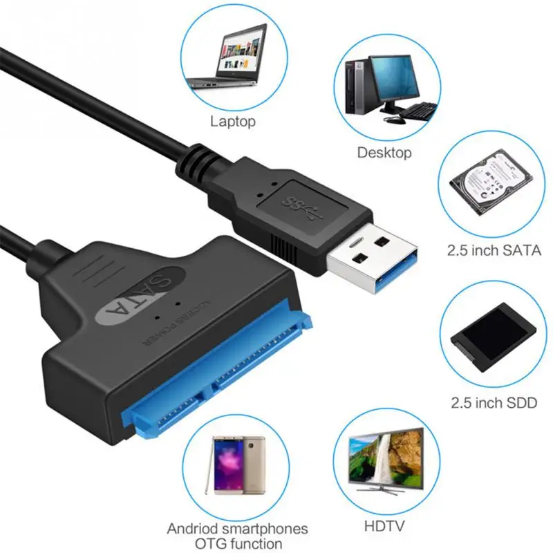 

USB 3.0 to 2.5" SATA III Hard Drive Adapter Cable/SATA HDD SSD USB3.0 Converter SATA To USB 3.0 Fast Transmission Convert Cable