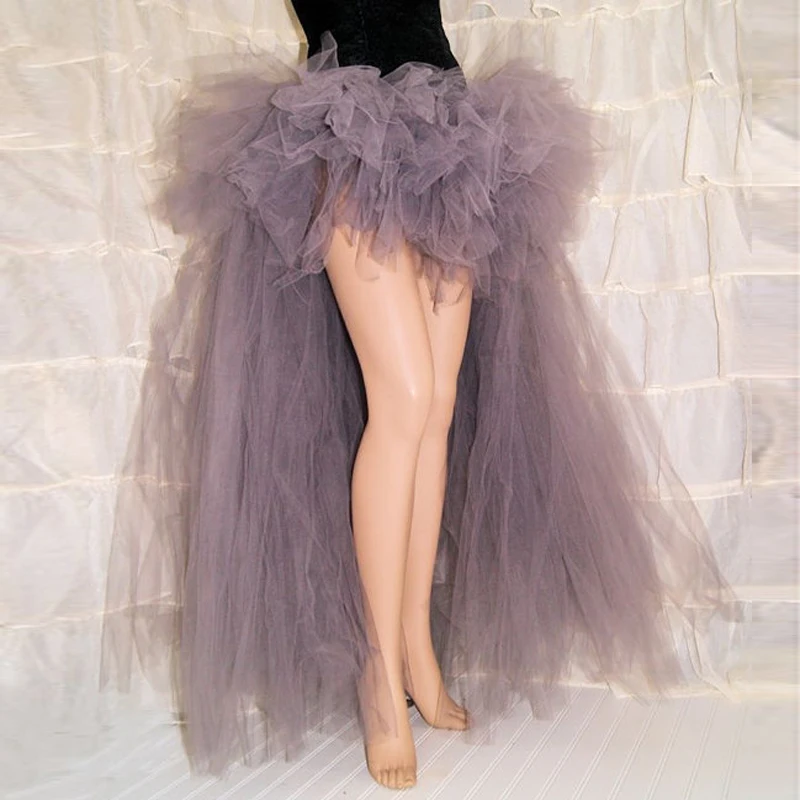 Grey Silver Trashy Formal Bustle TuTu Adult All Sizes