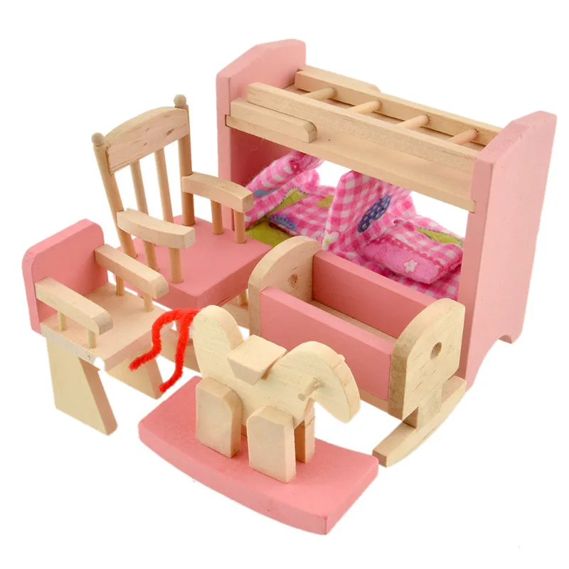 wooden doll bunk beds