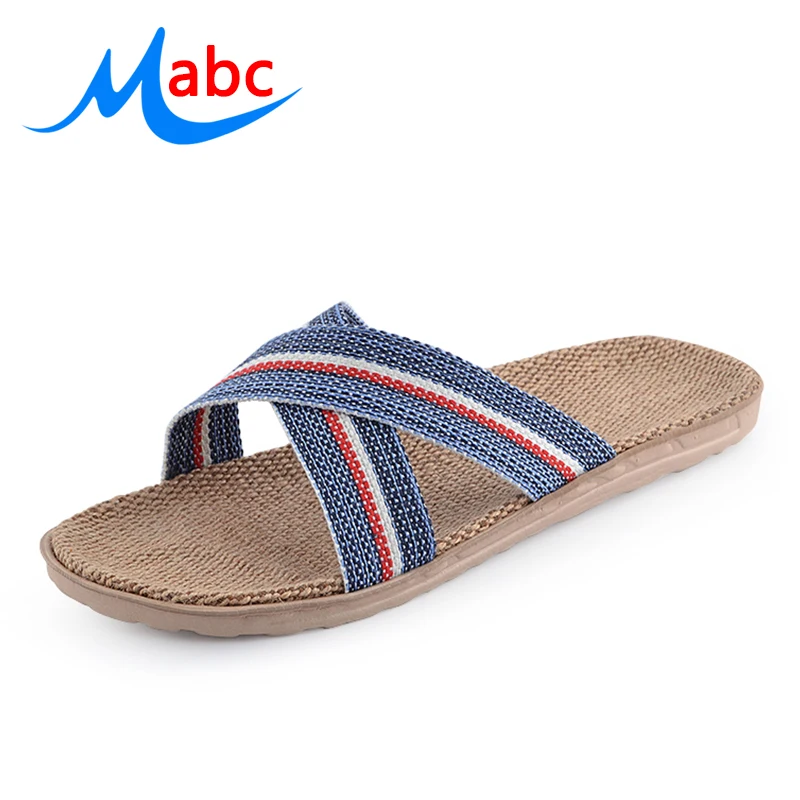 MABC Plus size Women slippers men slippers New 2017 Summer Breathable sandals mixed colors basic Home