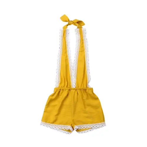

Baby Rompers Newborn Baby Girls Sleeveless Lace Sleeveless Romper Jumpsuit Clothes Outfits Size 0-3Y