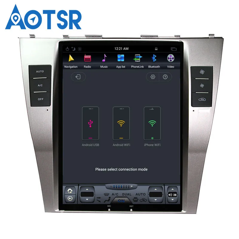 Sale Car Video Players Android 8.1 Tesla style Car GPS Trackers For TOYOTA CAMRY 2007-2011 car dvr camera tape radio unit radio car 1