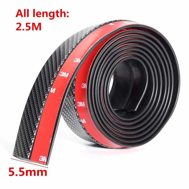 2.5M Universal Carbon Fiber Front Bumper Lip Splitter Chin Spoiler Body Trim 8FT Wonderful2.20