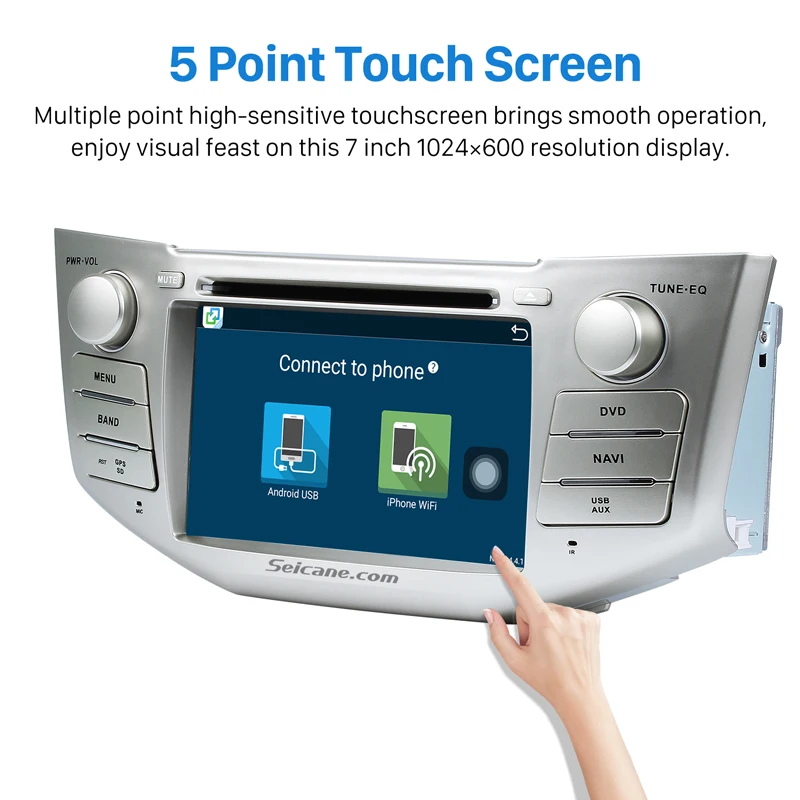 Flash Deal Seicane 7" 2din HD Touchscreen Android 8.0 DVD Multimedia Bluetooth GPS for Toyota Harrier Toyota Harrier lexus rx300 330 350 2