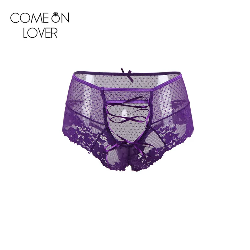 Comeonlover Culotte Femme, сексуальные кружевные трусики с цветочным рисунком размера плюс, черные, синие, фиолетовые, розовые, красные, Бандажное сексуальное нижнее белье для женщин,, PE5152