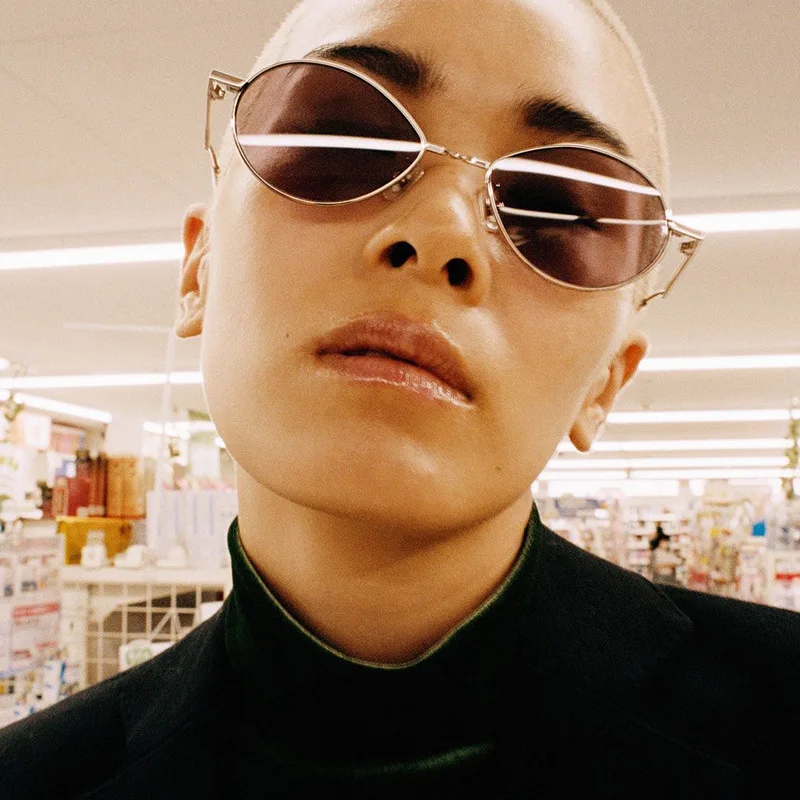 

Fashion Brand Design Ladies Sunglasses UV400 Red Tone Color Lens Drop Type Personality Sunglasses Women
