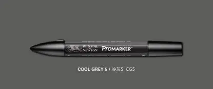 Winsor& Newton ProMarker двойной наконечник графический маркер-серый и черный - Цвет: Cool Grey 5