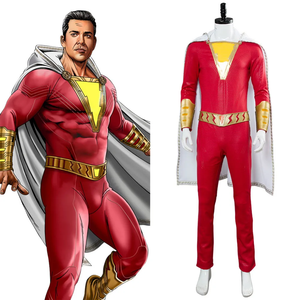2019 Movie Shazam Cosplay Costume Billy Batson Jumpsuit Outfit Cosplay Costume Cape Halloween Carnival Costume Movie Tv Costumes Aliexpress And become a hero with a cape. us 143 65 15 off 2019 movie shazam cosplay costume billy batson jumpsuit outfit cosplay costume cape halloween carnival costume movie tv costumes
