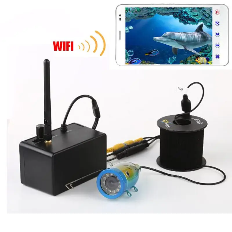 

Erchang New Underwater Camera For Phone Wifi Fish Finder Underwater Cam With 1000TVL 15M Cable Infrared For IOS&Android