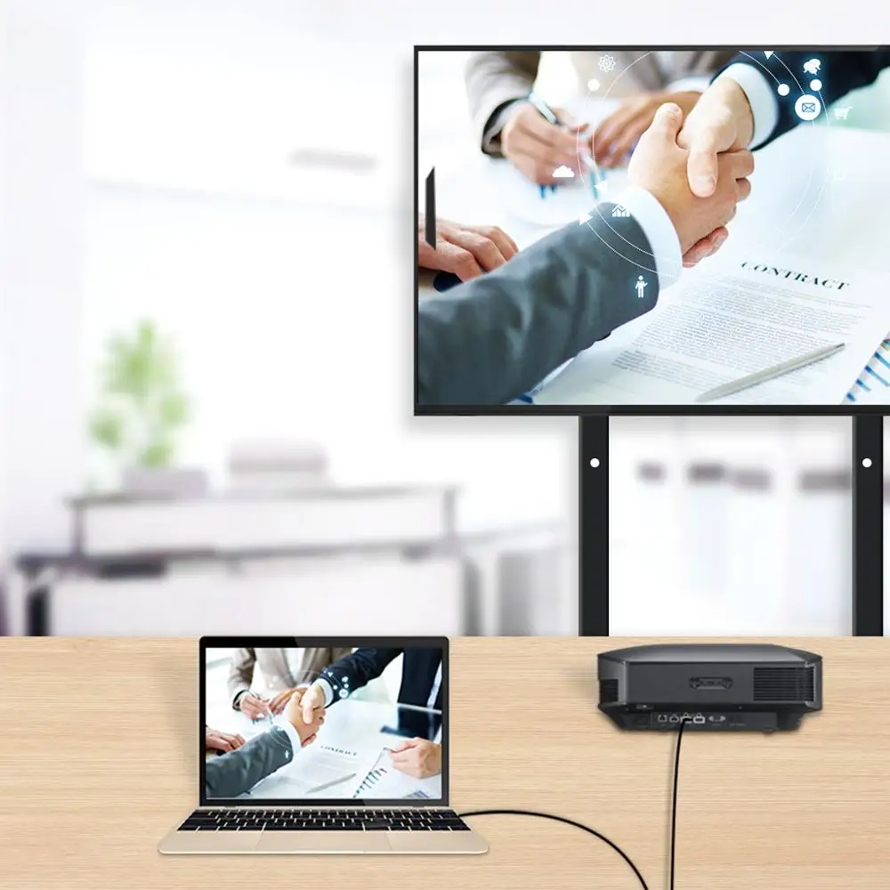 Рок USB type C к HDMI кабель конвертер реальный 4 ТВ 180 см адаптер концентратор для Macbook