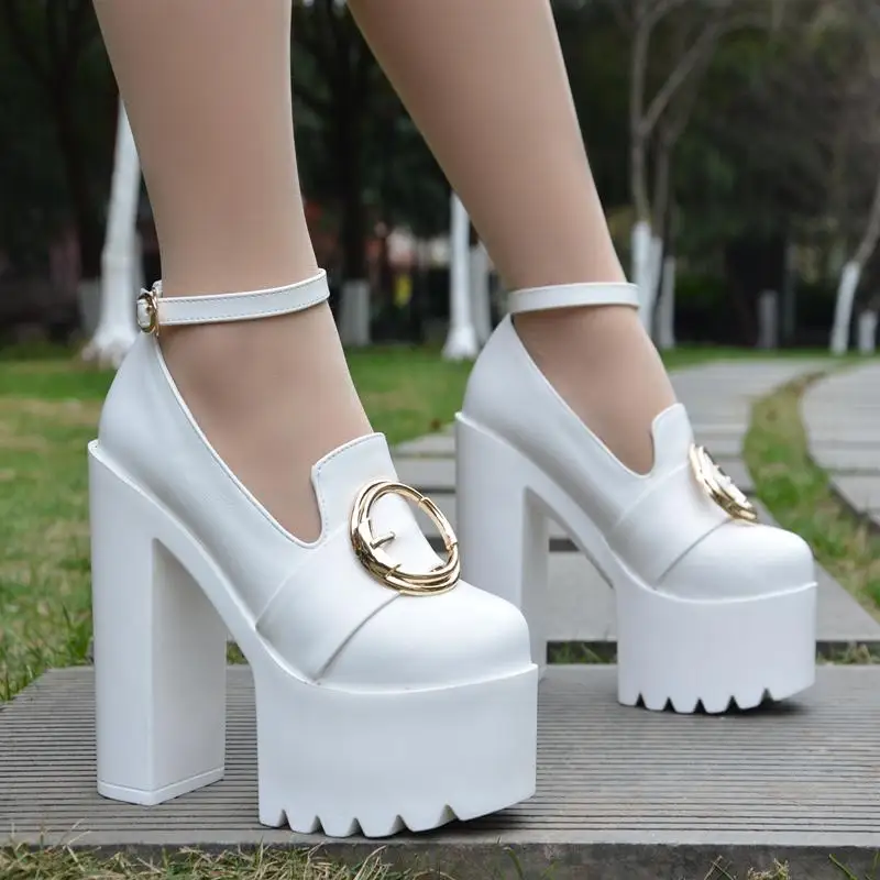 

Autumn new high heels 14CM super high heel waterproof platform single fashion shoes Korean sexy nightclub sexy women's shoes