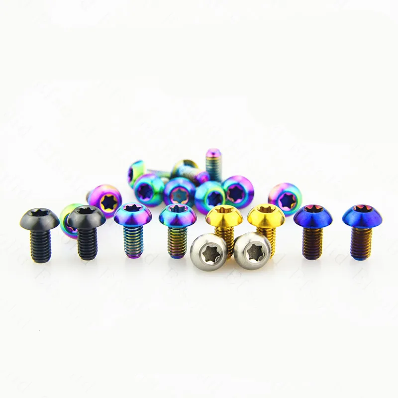 Titanium Mountain MTB Cycling Bike Disc Brake Rotor Bolts Ti Screws 12pcs Purple