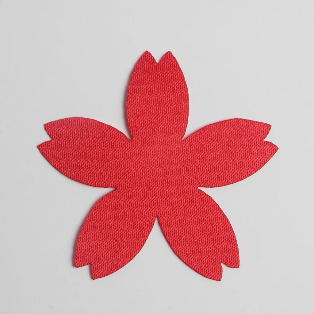 100pcs Cut Out Satin Drill Fabric Flower Pieces for DIY Wedding Bridal Craft 4cm