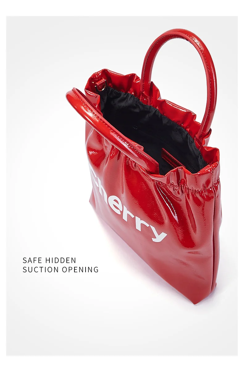 EMINI HOUSE, лакированная кожаная сумка-тоут, с фруктовыми буквами, сумка через плечо, сумки через плечо для женщин, роскошные сумки, женские сумки, дизайнерские