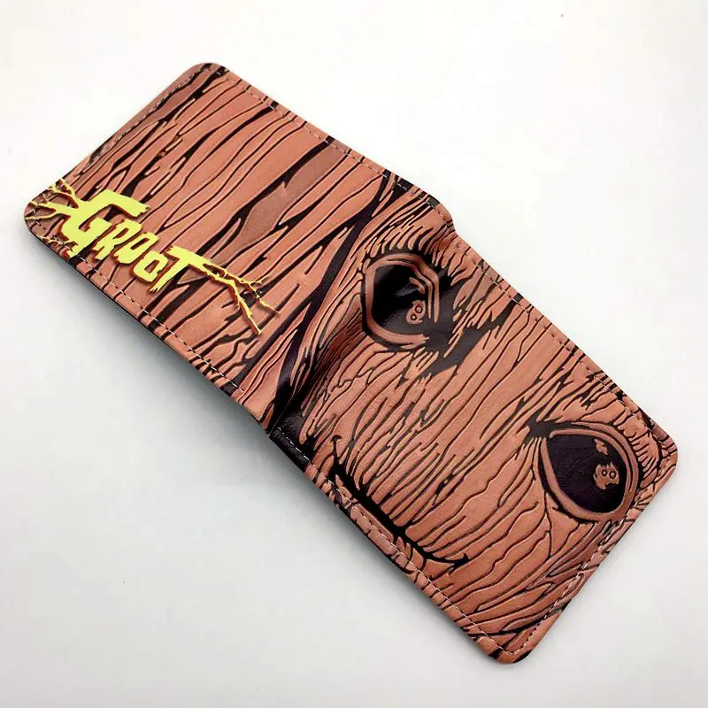 Новые комиксы Groot Bifold кошелек монеты кошелек стражи Галактики Телефон держатель для карт кошельки из ПВХ фильмы Поклонники мальчики девочки подарок - Цвет: Groot C