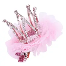 Детские красивые заколки для девочек Принцесса Корона кристалл диадемы волосы аксессуары и клипсы для волос украшения Головные уборы