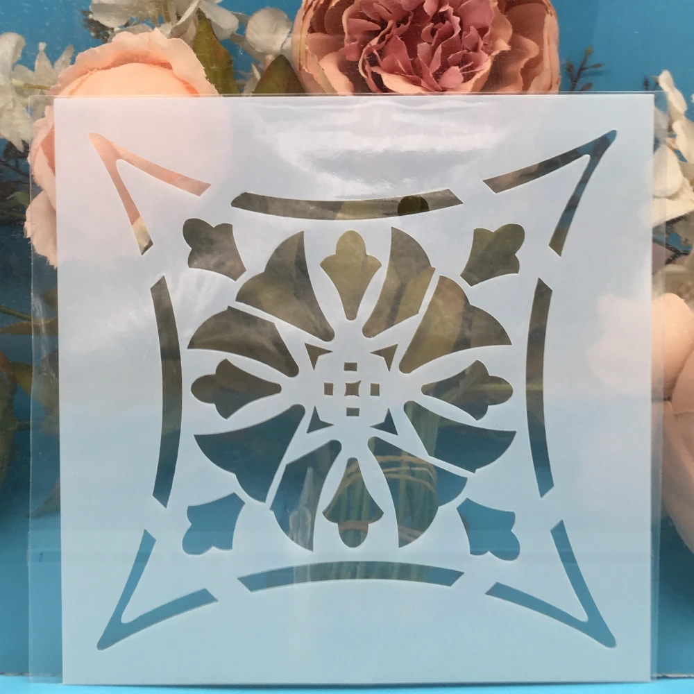 

5.9" Geometry Flower DIY Craft Layering Stencils Wall Painting Scrapbooking Stamping Embossing Album Paper Card Template F5523