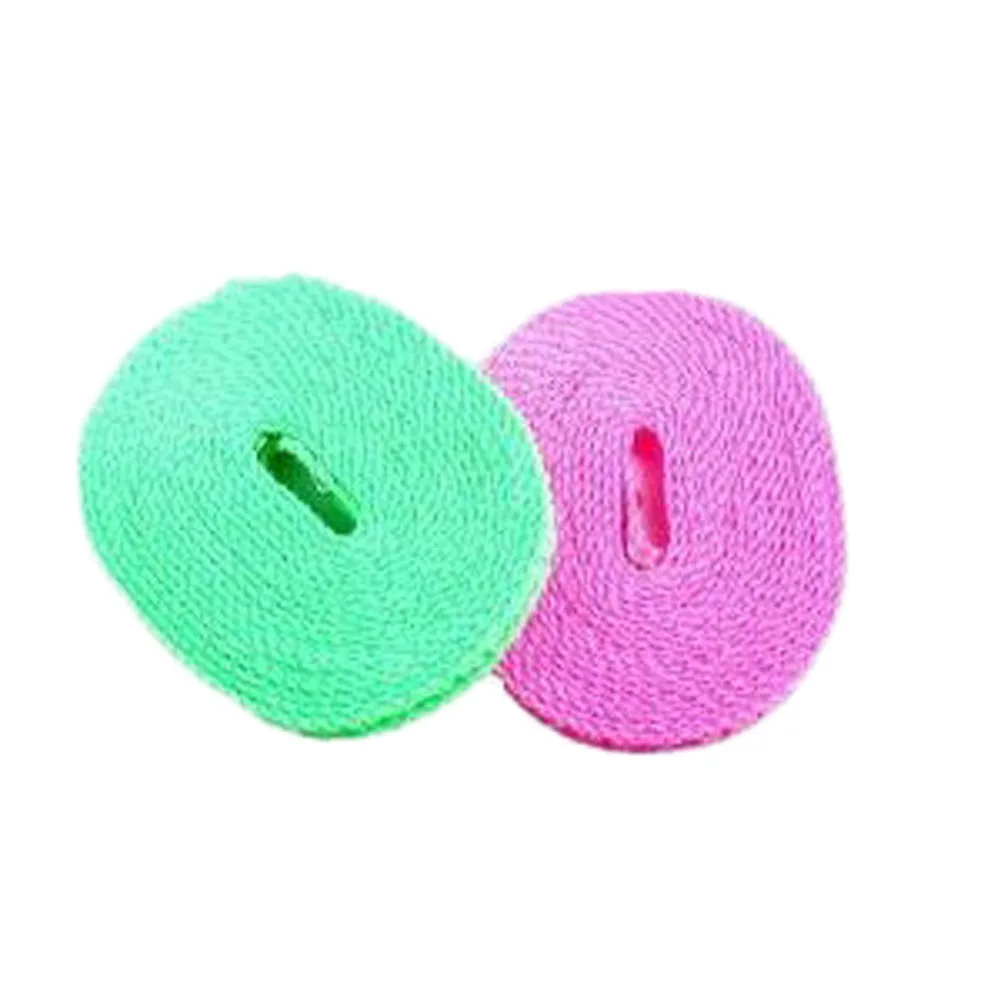 

New Arrival 1pcs Color Randm Clothe Outdoor Clothes Hanger Outdoor Fence Slip Clothesline Rope Drying Travel