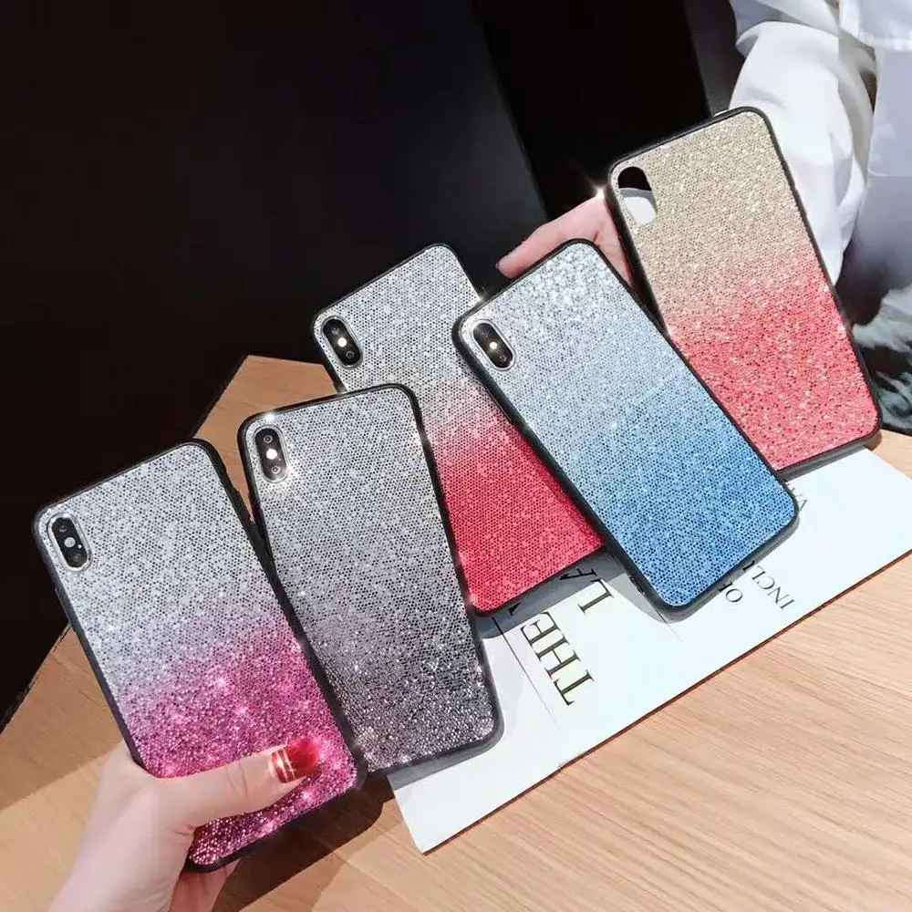 Iboily роскошный градиентный блестящий чехол для iPhone XS MAX XR X 8 Plus 6 S 7 силиконовый