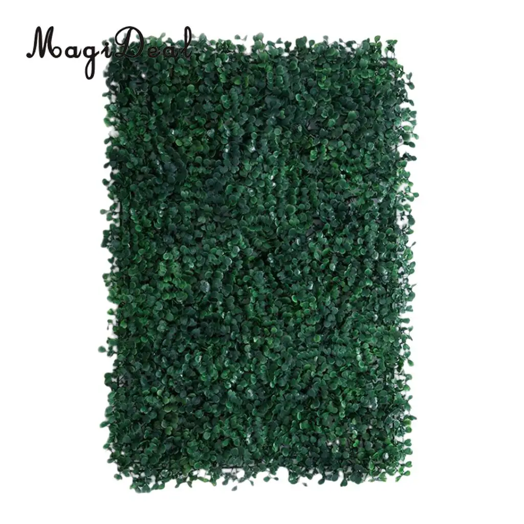 6Pieces Artificial Foliage Plant Wall Panel Home Garden Yard Decor Milan Grass